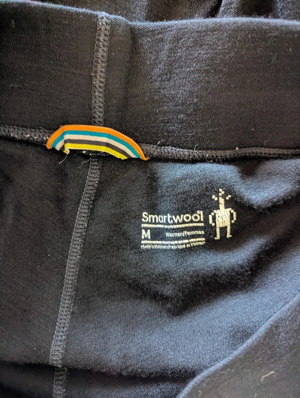 Women’s Medium Smartwool Thermal Base Layer Pants Black 100% Wool